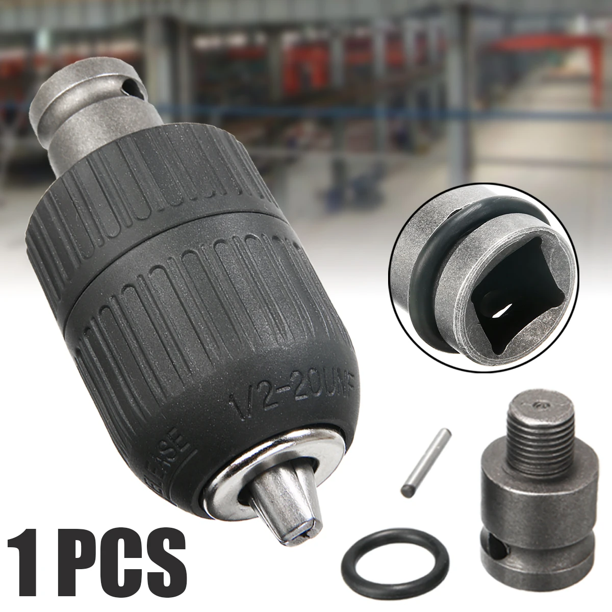 Keyless Bit Hardware Power Tool With Adapter Drill Chuck For Impact Wrench 