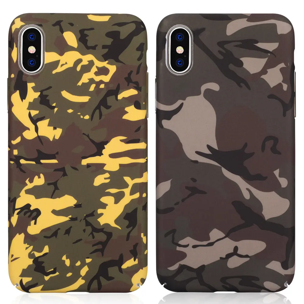 L-FADNUT винтажный камуфляжный чехол для iPhone X Xr Xs Max Модный Матовый Бампер 7 8 6 6S 5 5S SE