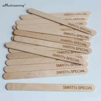 

1000 Personalized Engraving Birch Wood Ice Cream Sticks Lollipop Candy Crafts Sticks Customized Popsticks For Company Wedding