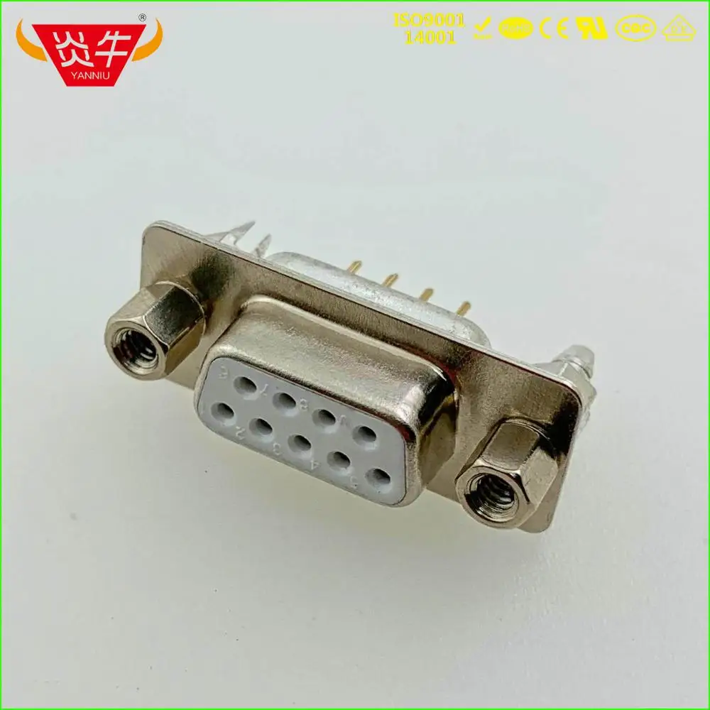 DP 9P с фланцем REVETS RS232 гнездом 9PIN PCB разъем D SUB серии женский позолоченный 3Au