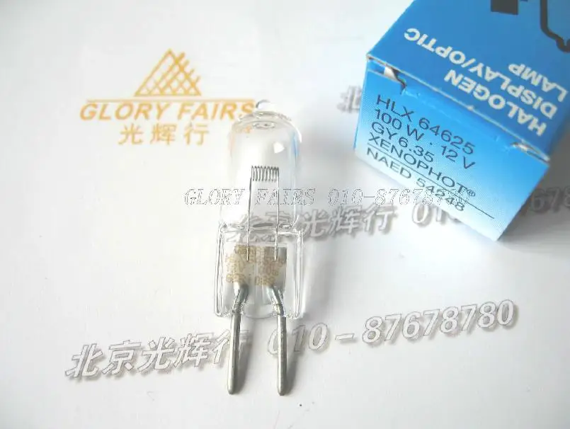 2pcs OS HLX 64625 12V100W FCR halogen lamp Microscope collimator light HLX64625 12V 100W projector bulb DR industrial lights | Лампы и