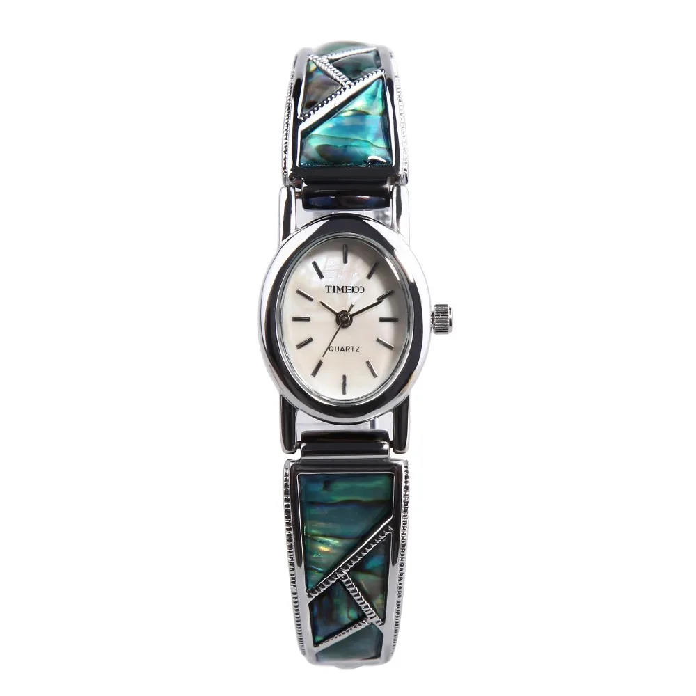 New TIME100 Women Quartz Watch Rhinestone Jewelry Clasp Alloy Band Shell Dress Bracelet Watch
