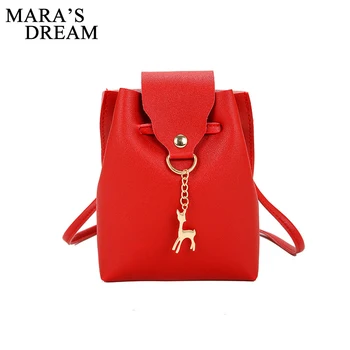 

Mara's Dream Small Bag Women Deer Bucket Bag Handbags Ladies Satchel Mini Shoulder Messenger Bags Simple Design Crossbody Bags