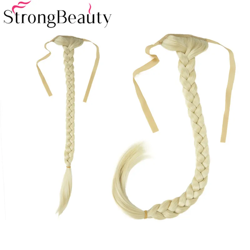 StrongBeauty, длинный рыбий хвост, коса, конский хвост, наращивание, Синтетическая лента, шиньон, 16 цветов