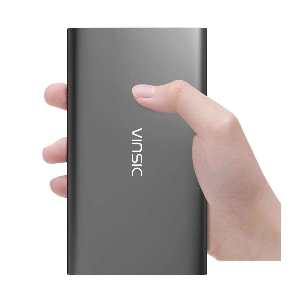  Vinsic parar alienígena P11 Ultra delgado 12000mAh banco de potencia 5V 2.4A Dual USB cargador de b