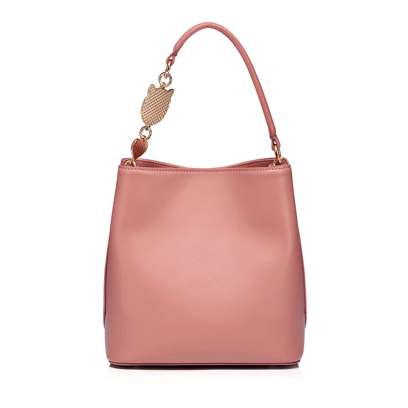 

2019 Autumn and Winter New Fashion HandBag Large Capacity Single Shoulder Oblique Bag Korean Edition Grinding Bucket Bag
