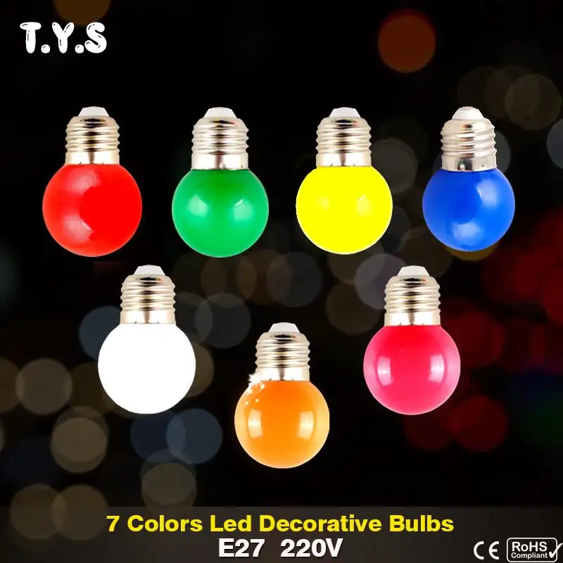 

Led Colorful Bulb E27 220V Christmas For Wedding Light Decoration Room Decor Lighting Bubble Birthday Party Holiday Light Lamp