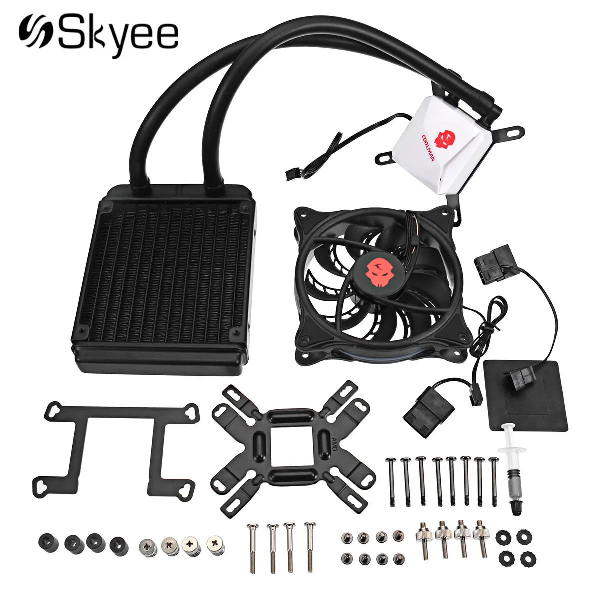 

PC Heat Sink System RGB LED Water Cooling Fan Kit With Water Row+CPU Water Cooling Kits Computers Radiator Pump Reservoir
