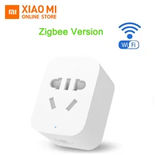 Горячая Xiaomi Mi Смарт Wi-Fi розетка приложение дистанционное управление электричество индикатор обнаружения мощности Защита от перегрузки Zigbee версия