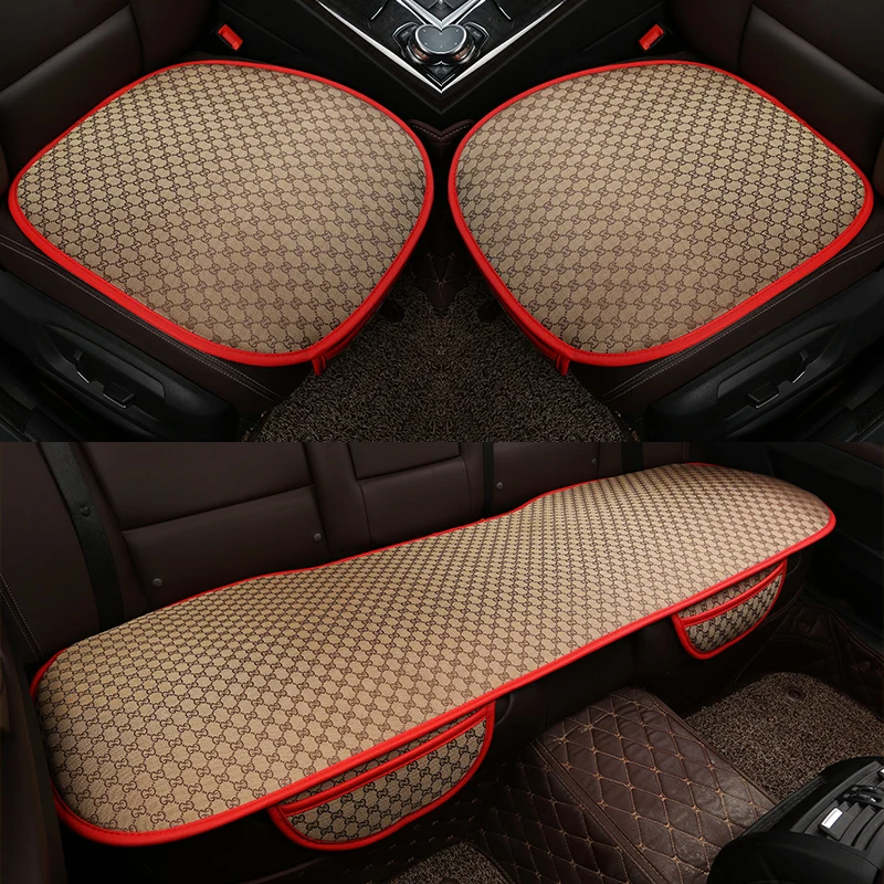 

KKYSYELVA Easy Install Car Seat Cushion Cover Universal Auto Front Back Seat Covers Car Chair Mat Pad Interior Accessories