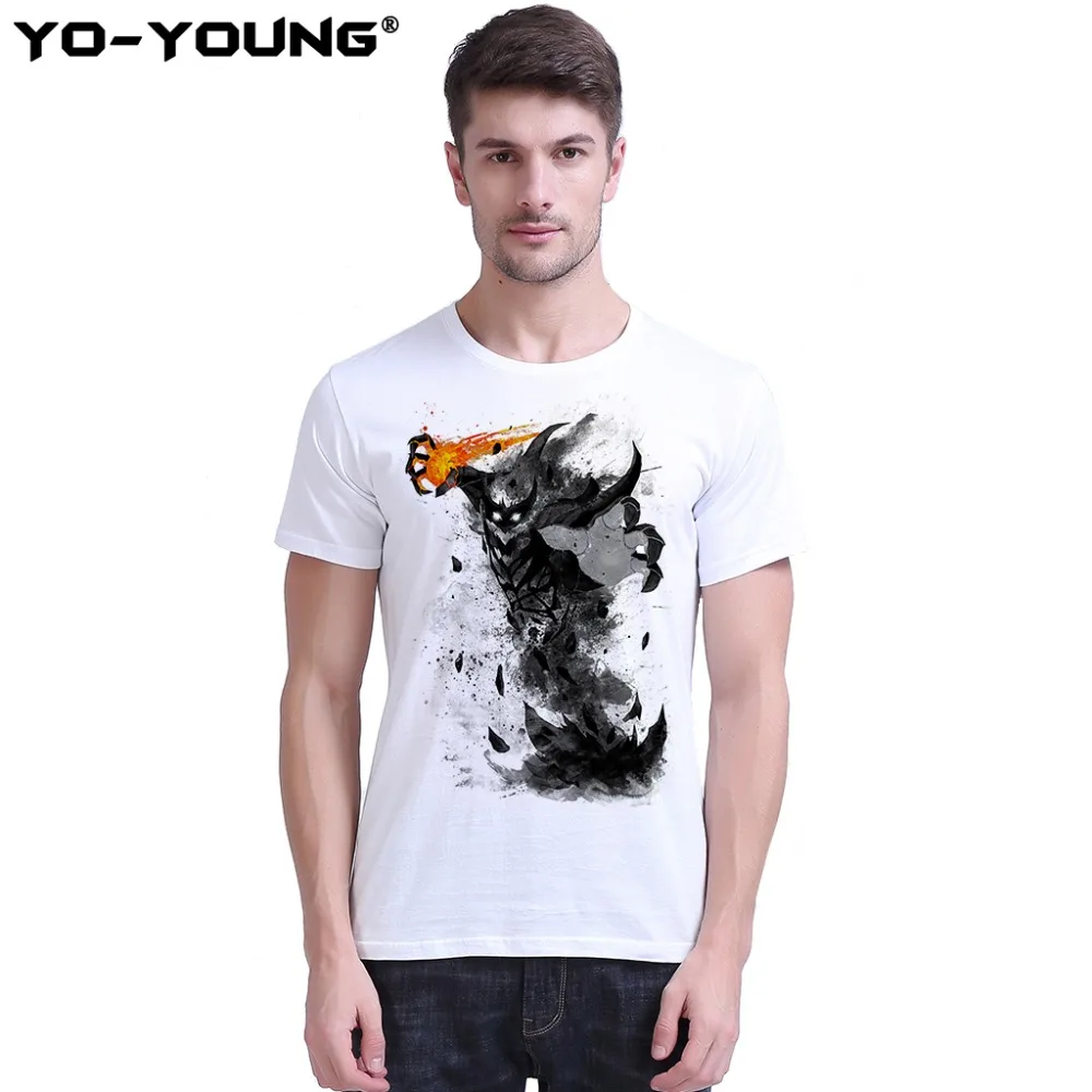 Мужская футболка Yo-Young с цифровой печатью Dota 2 Nevermore Hero SF 100% 180 gsm чесаный хлопок для