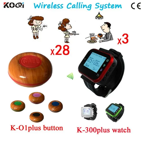 K-300plus-red +K-O1plus-red 3x28 Wireless Order Service System