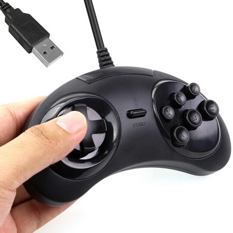 for SEGA Genesis/MD2 Y1301 USB Gamepad Game Controller 6 Buttons SEGA USB Gaming Joystick Holder for PC MAC Mega Drive Gamepads for SEGA Genesis/MD2 Y1301 USB Gamepad Game Controller 6 Buttons SEGA USB Gaming Joystick Holder for PC MAC Mega Drive Gamepads