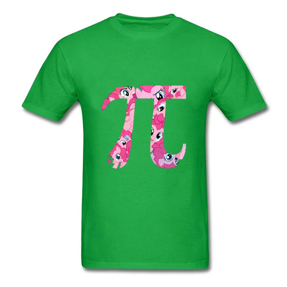 Math Pi My Little Pony/креативная футболка с изображением радуги и сумерек; футболка с интересным рисунком из мультфильма для молодых детей; хлопковая розовая Милая футболка с графикой - Цвет: Green
