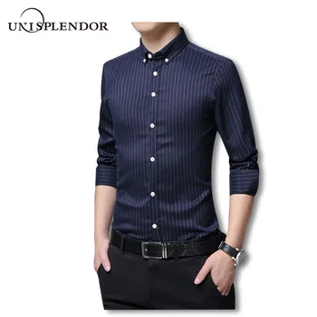 

2020 Men Wedding Party Shirts Long Sleeve Man Casual Shirt Vacation Slim Fit M-5XL Male Business Dress Shirt Brand Tops YN10298