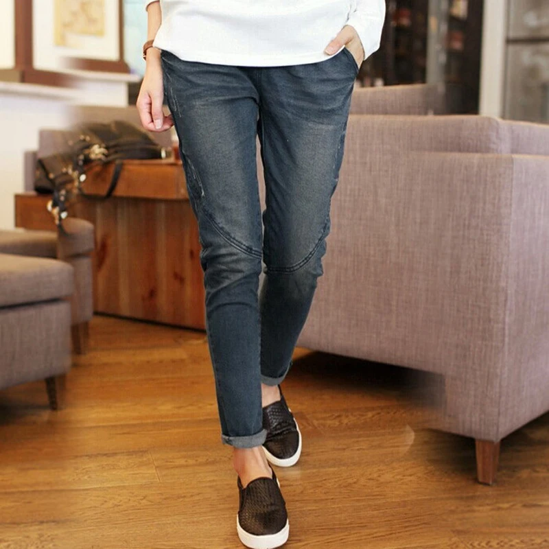 2018 winter thick warm fashion Jeans woman fleece femme cotton Straight denim pants women Loose ripped boyfriend trousers women