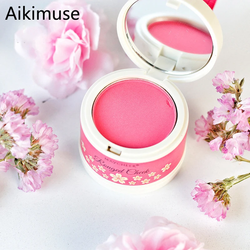 

Blush Palette Peach Cherry Face Makeup Blusher With Puff Brushes Natural Nude Makeup Rouge Powder Blush Korean Make Up Cosmetics