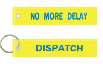 

No More Delay Dispatch Aviation Pilot Embroidered High Quality Keychain Keyring