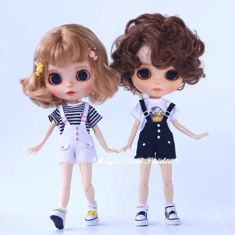 [MG684] Neoblythe Кукла Одежда# Demin короткий комбинезон подходит для Blyth Holala и Middleblythe Кукла Одежда