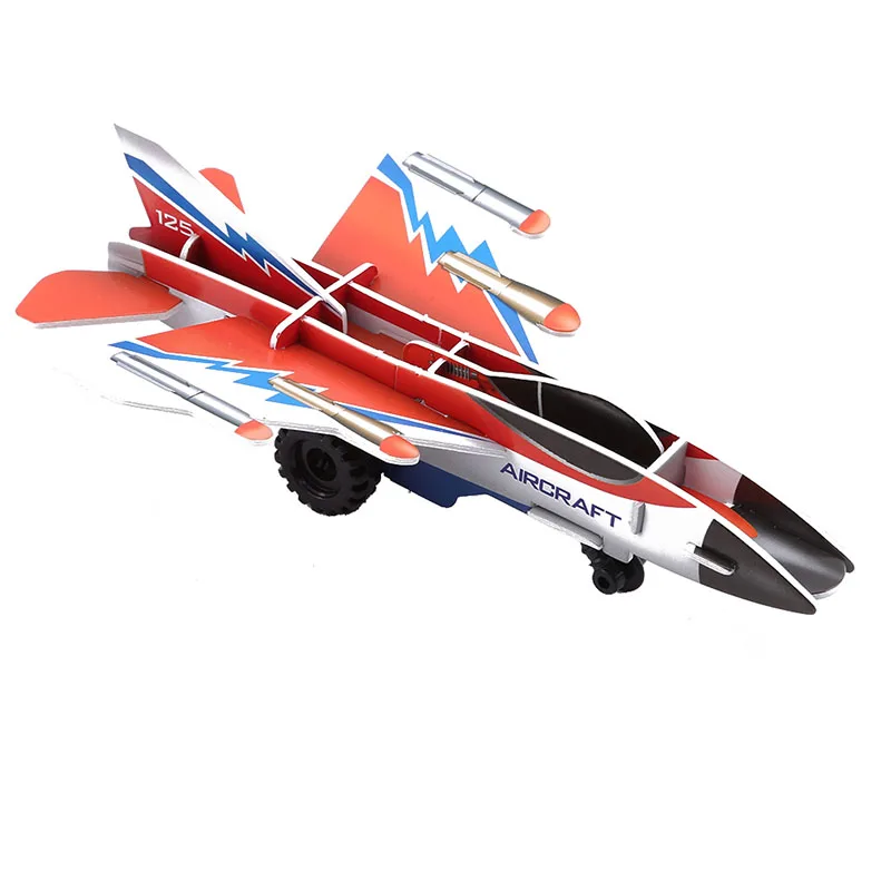 Новые поступления развивающие творческие истребитель самолет 3D Бумага развивающая головоломка собрать модель игрушечные лошадки для