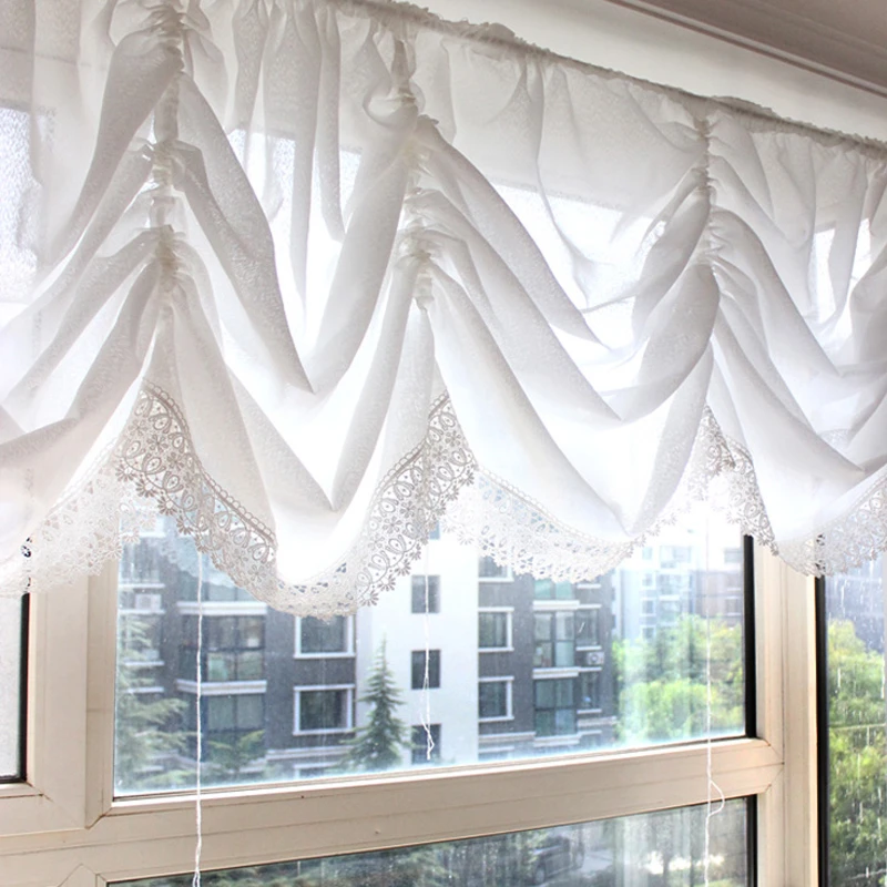 Helen Curtain White Kitchen Curtain Tulle Valance For Both Room White Window Screening Short Living Room Curtains Door Curtain Made Curtains Custom Made Curtainscurtains Made Aliexpress