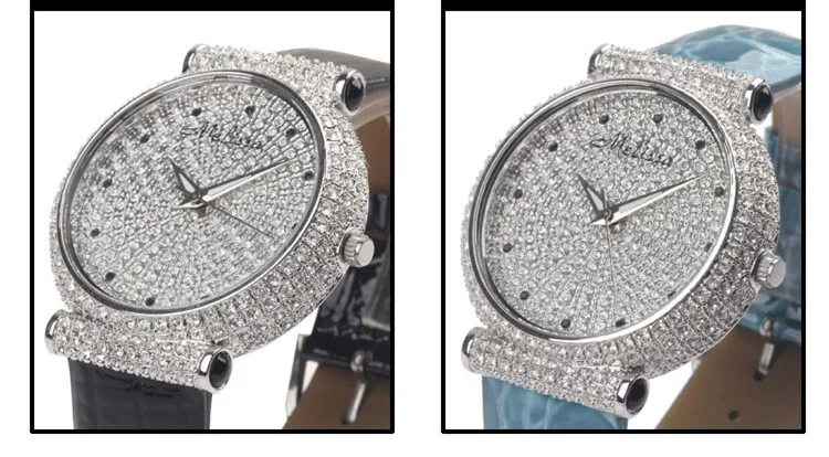 Брендовые экстравагантные часы MELISSA с цветными кристаллами, ЖЕНСКИЕ НАРЯДНЫЕ часы, винтажные часы с английским флагом, кожаные часы Relogio Femme F6080L