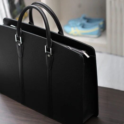 

New Arrival 2017 man fashion handbag pu leather briefcase, male casual shaping bag business briefcase, black color high quality