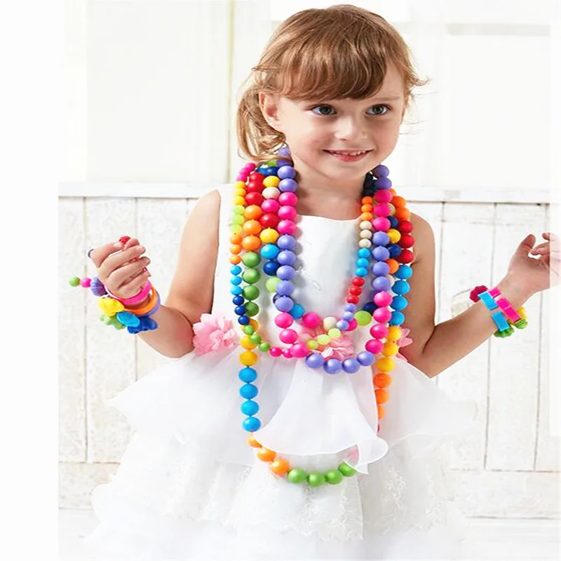 165Pcs Snap-Lock Beads Toys Handmade DIY Crafts Arts Jewelry Making Kits Gift for Kids Children (7)