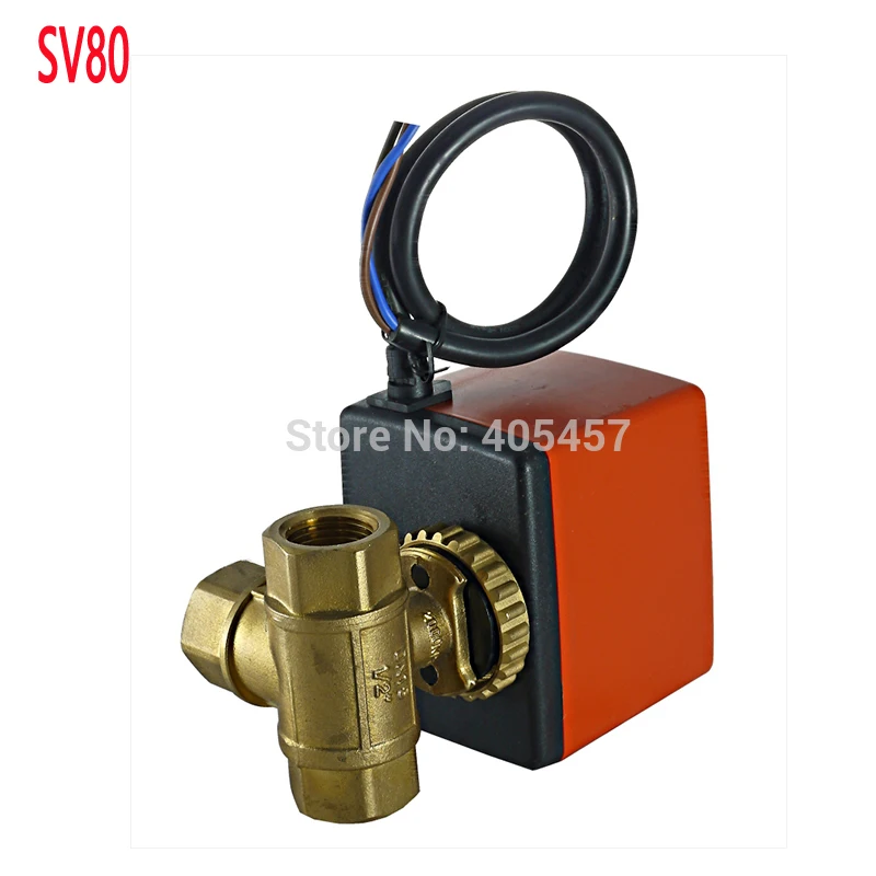 SV80 three way automatic ball valve,fan coil electric ball value
