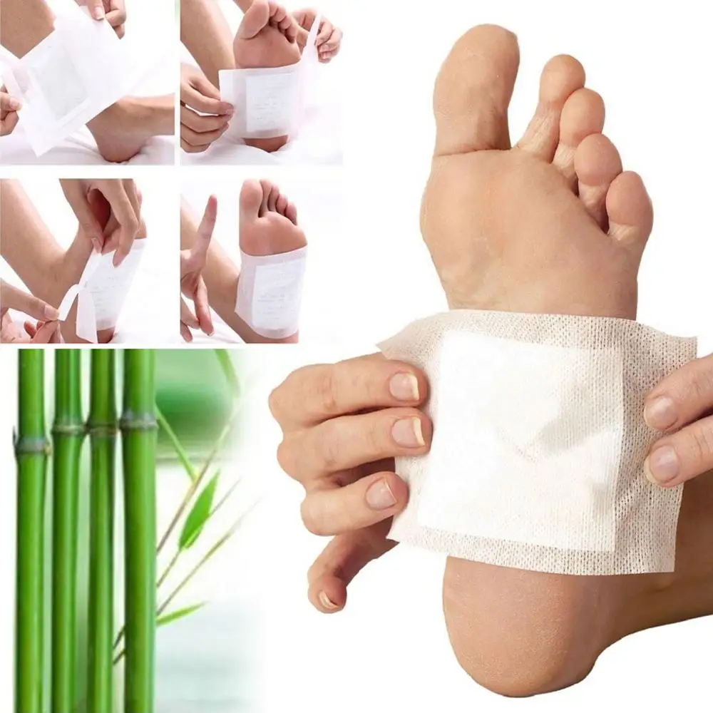 10 шт./лот Уход за ногами очищающие Пластыри для ног Патчи с клеем органический травяной Очищение foot treatment