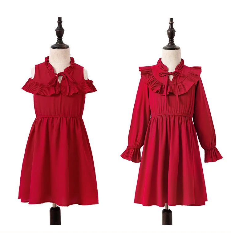 Back To School Clothing Long Sleeve Girl Dress Baby Clothes Teenage Girls Dresses Flare Sleeve Red Orange Spring Autumn 2019 New  3  4 5 6 7 8 9 10 11 12 13 14 15 years little big  princess dress for girls kids (2).jpg