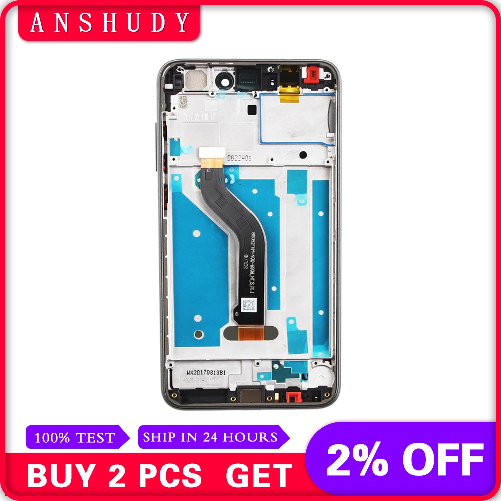 

For Huawei Honor 8 Lite PRA-AL00 PRA-AL00X PRA-TL10 LCD Display Module + Touch Screen Digitizer Sensor Assembly Frame