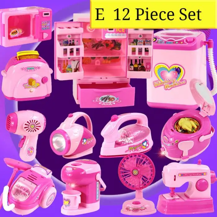 Aparelho de Cozinha Brinquedos com Luz Presente do Miúdo Pces Crianças Música Plástico Menina Fingir Jogar Brinquedo Conjunto An88 6 - 12 10 Brinquedos e hobbies