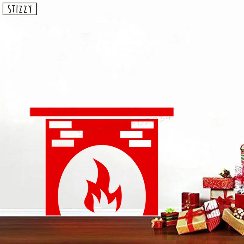 

STIZZY Wall Decal Fireplace Pattern Home Decor Livingroom Vinyl Wall Stickers Bedroom Art Mural Poster Creative Window DIY C243