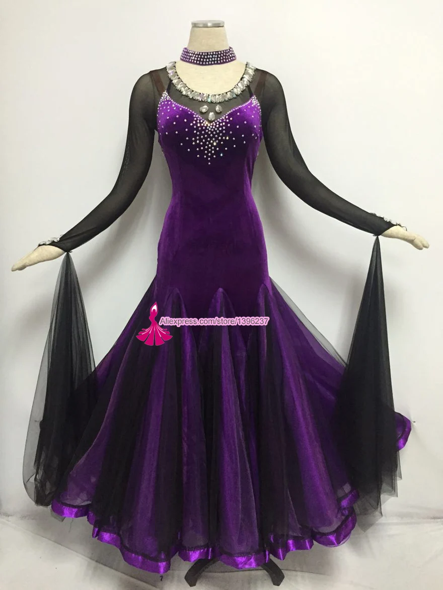 purple ballroom gowns