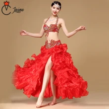 for oriental dancePerformance Egyptian Belly Dancing Outfits Belly Dance Costume 3pcs/ Set (Bra, Belt, Skirt) 2018 performance belly dancing egyptian costumes oriental dace bra belt skirt belly dance 3pcs costume set