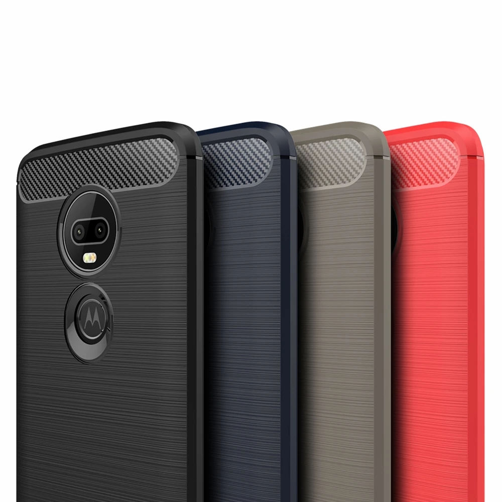 Прочный чехол из ТПУ для Motorola G7 Power Carbon Fiber MotoE4 E6 G5 G5S G6 Plus Z2 Z3 Z4 Play P40 P30 Note Case E5 go |