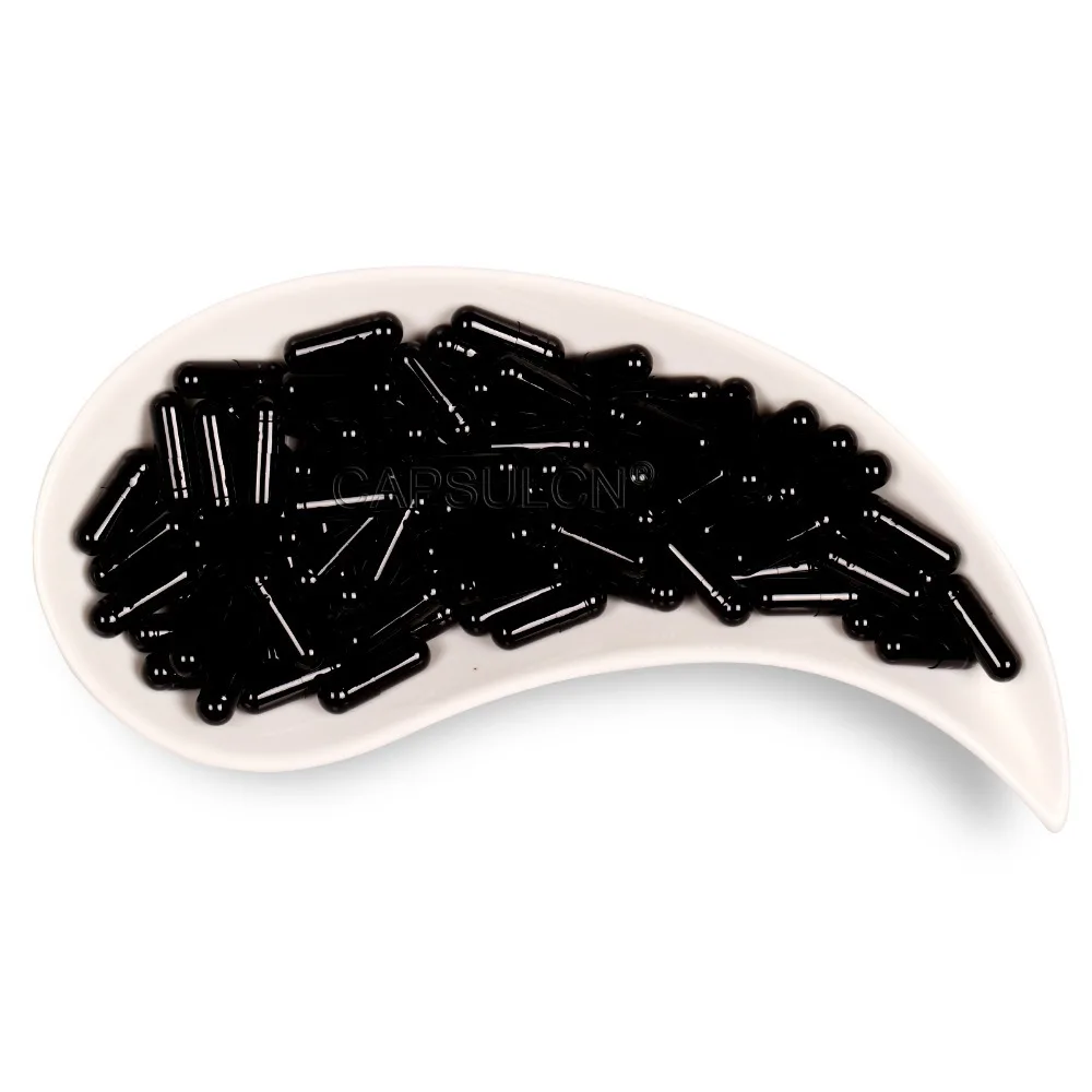 !!! Joined Empty Gelatin Size 0 5000 Pieces / Carton Black Colored Capsules For Capsule Filler Machines