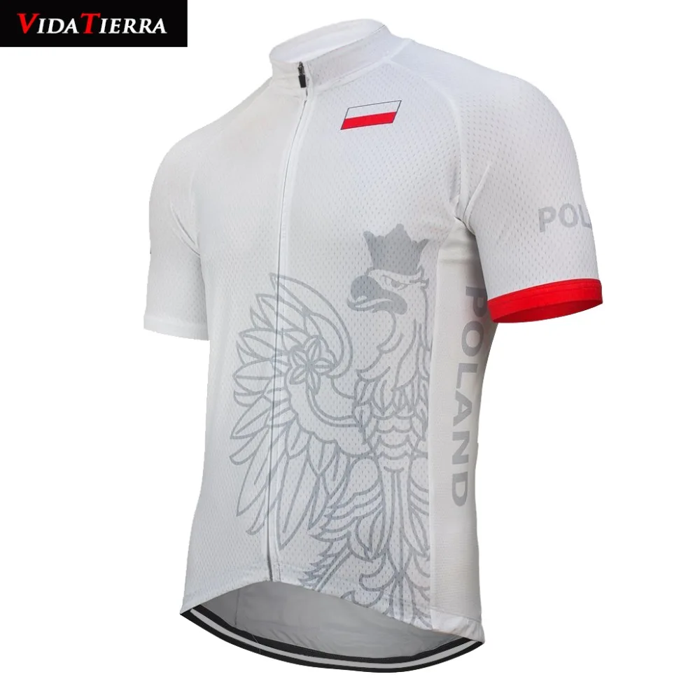

2019 VIDATIERRA cycling jersey Poland National flag team go pro classic can custom pro racing team bike jersey lucky winner