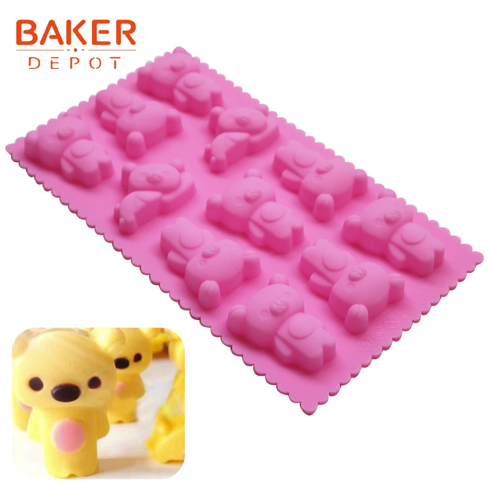 

bear shape Silicone cake bakeware mold chocolate ice candy gummy mold handmade soap mold cake baking biscuit dessert pastry tool