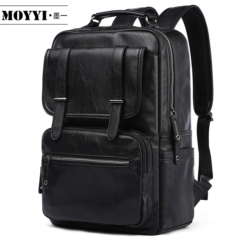 

MOYYI Men Laptop Backpack Multi-functional External Side Pockets Large Capacity Metal Buckle Anti-Theft High Quality Backpacks