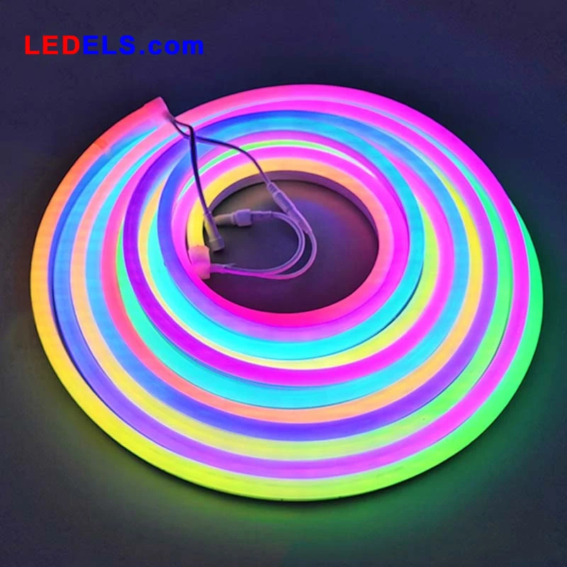 24 V/12 V RGB 60leds неон, Светодиодная лента в полоску IP68 5 метров магия цвет цифровой программируемый 5050 Гибкие светодиодные полосы rgbw