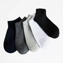 Высокое качество 5 пар для мужчин Хлопковые носки лодка тонкий срез повседневное мелким носком Модные удобные дышащие мужские носки