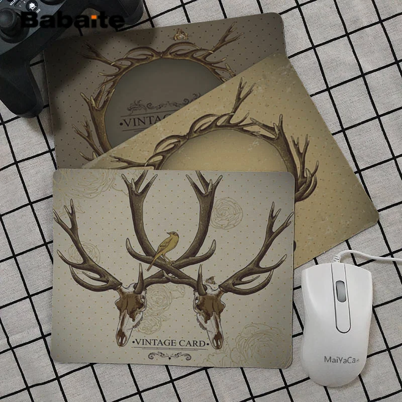 

Babaite Custom Skin Deer skull flower Computer Gaming Mousemats Top Selling Wholesale Gaming Pad mouse