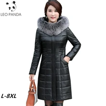 Модный Зимний пуховик для женщин с воротником из лисьего меха, белые куртки-пуховики на утином пуху, теплые, большие размеры, L-8XL, женская утепленная парка, пальто