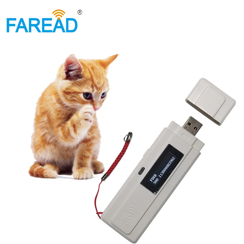 x1pc Pocket USB RFID FDX B animal id Pet Scanner microchip reader for Livestock Managementin IC