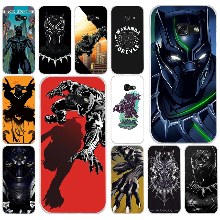 

068FG Comics marvel black panther slim Soft Silicone Tpu Cover phone Case for Samsung a3 a5 2017 a6 plus a7 a8 2018 s6 7 8 9