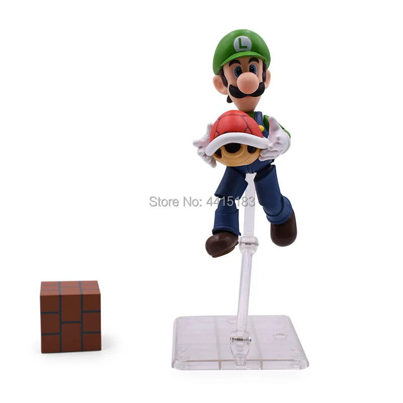2 Styles Anime SHF SHFiguarts Super Mario Bros Mario / Luigi PVC Action Figure Doll Collectible Model Baby Toy Christmas Gift