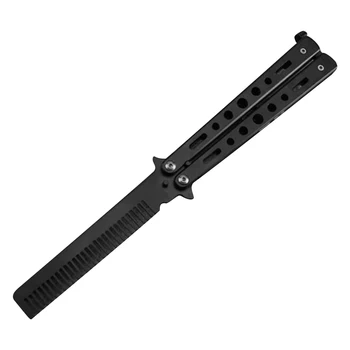 

Anti Static mustache comb Massage Stainless Steel Folding Knife Comb Styling Tools Barbershop Health Care Beard Comb Portable
