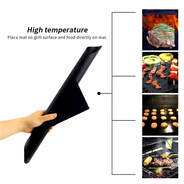 2Db/5Db Nem Tapadó Bbq Grill Mat Pad Újrahasznosítható Barbecue Sütőbetétek Újrafelhasználható Főzési Lapok Kültéri Piknik Főző Eszköz - Image 3